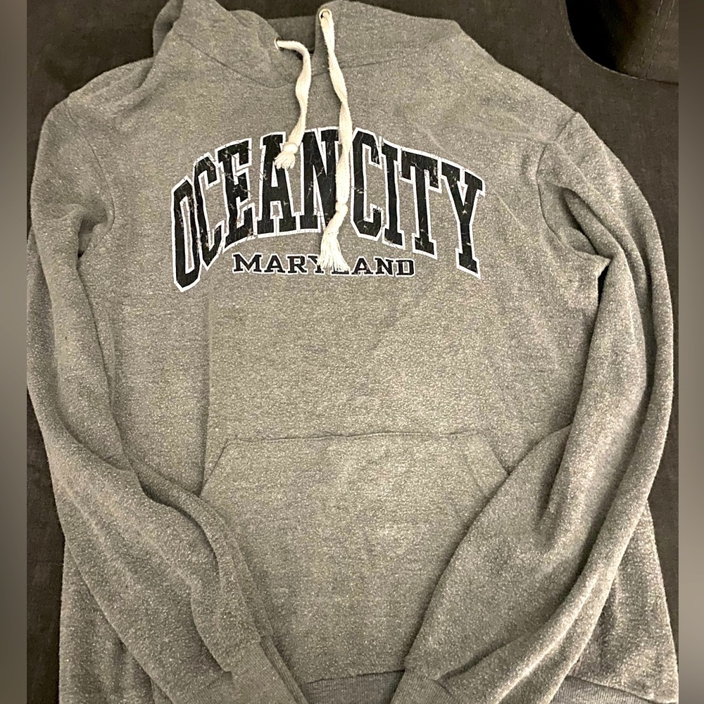Vintage Havana ocean city hoodie with fading